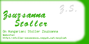 zsuzsanna stoller business card